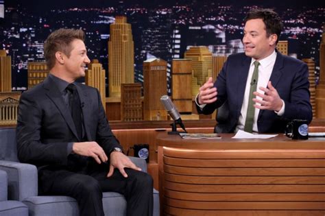 Jimmy Fallon Interviews Jeremy Renner and Edie Falco on ‘Tonight Show ...