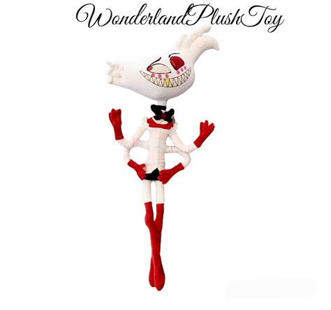 Angel Dust Plush Hazbin Hotel INSPIRED Angel Dust Doll , Poseable, 19.6 ...