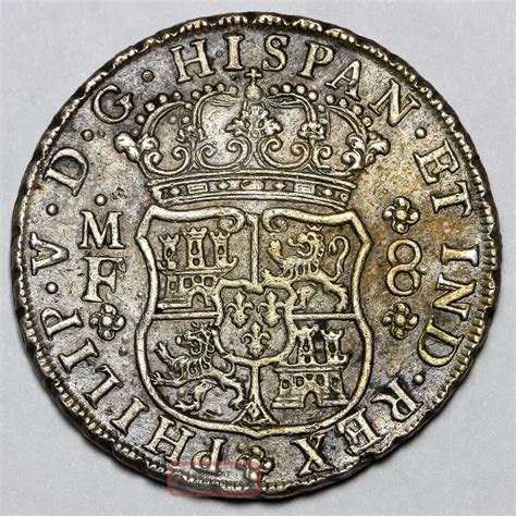 1739 Mo Philip V Mexico City Silver 8 Eight Reales Coin