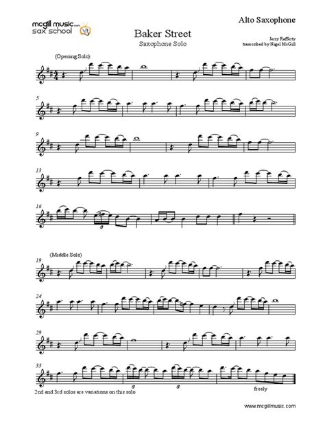 138791177-Baker-Street-Sax-Solo.pdf | Songs Written | British Songs