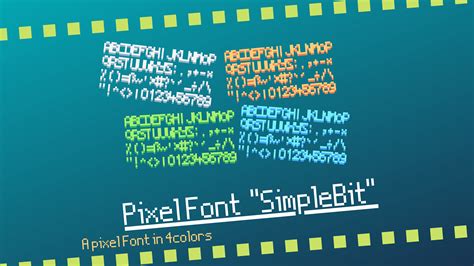 8bit Font "SimpleBit" ( in 4 colors ) by DariDevTM