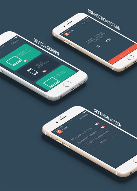 Flux - Gesture Sensor App - UI/UX Design on Behance