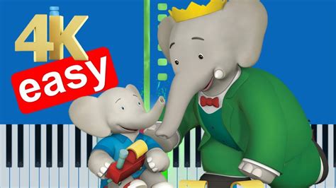 Babar Theme Song (Slow Easy) Piano Beginner Tutorial 4K - YouTube