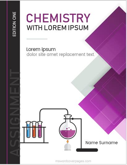 chemistry lab report cover page