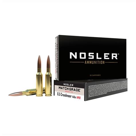 NOSLER, INC. MATCH GRADE AMMO 6.5 CREEDMOOR 140GR CUSTOM COMPETITION