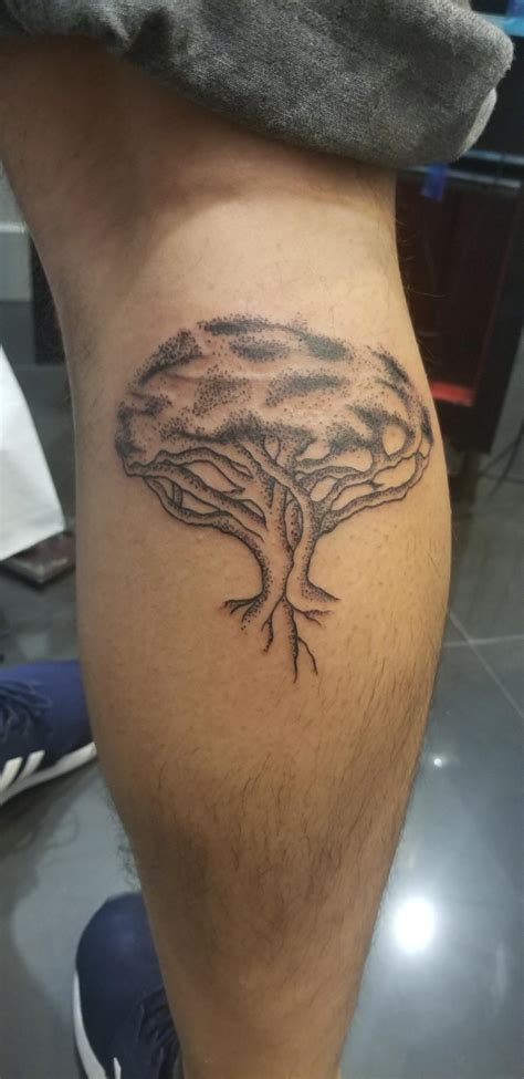 My Acacia Tree dotwork by Eddie Carranza, Rockabilly Tattoo, San Diego ...