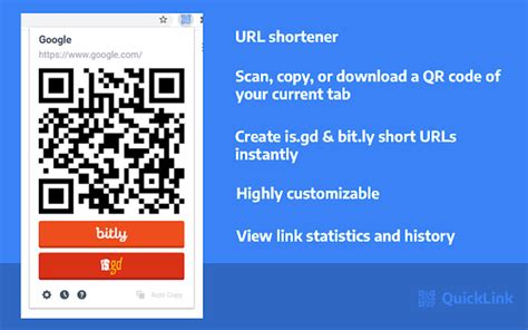 URL Shortener & QR Code Generator - QuickLink Chrome 版 - 下载