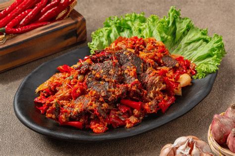 Hot Sliced Spicy Beef Dendeng Balado Recipe - DK’Resipi