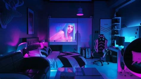 Pin by Sipcat351 on H O M E in 2020 | Room design bedroom, Game room design, Neon room