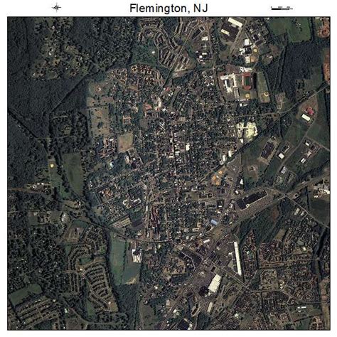 Aerial Photography Map of Flemington, NJ New Jersey