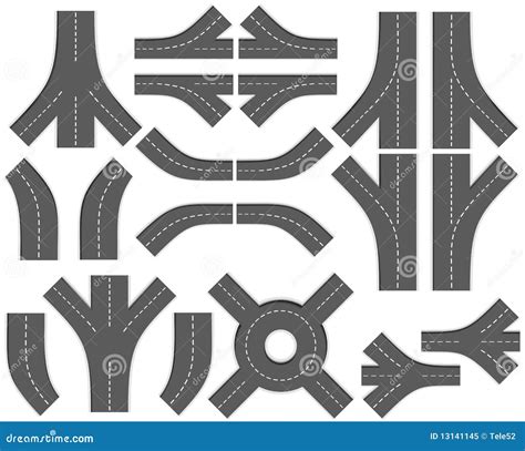 Ð¡ity Map Creation Kit (DIY). Part 3. Roads Stock Vector - Illustration ...