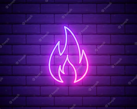 Premium Vector | Neon fire icon elements in neon style icons simple neon flame icon for websites ...