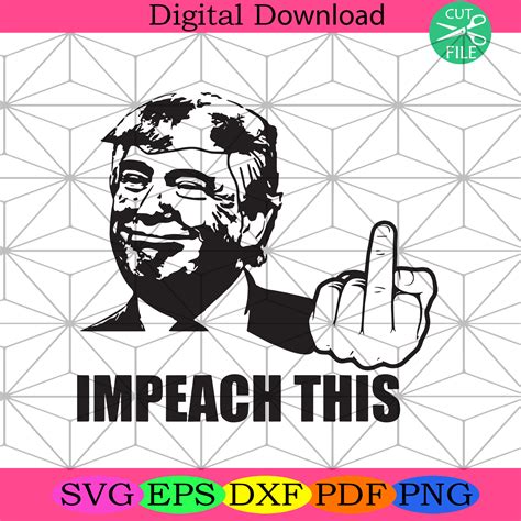 Donald Trump Giving The Middle Finger Svg Trending Svg - SilkySVG