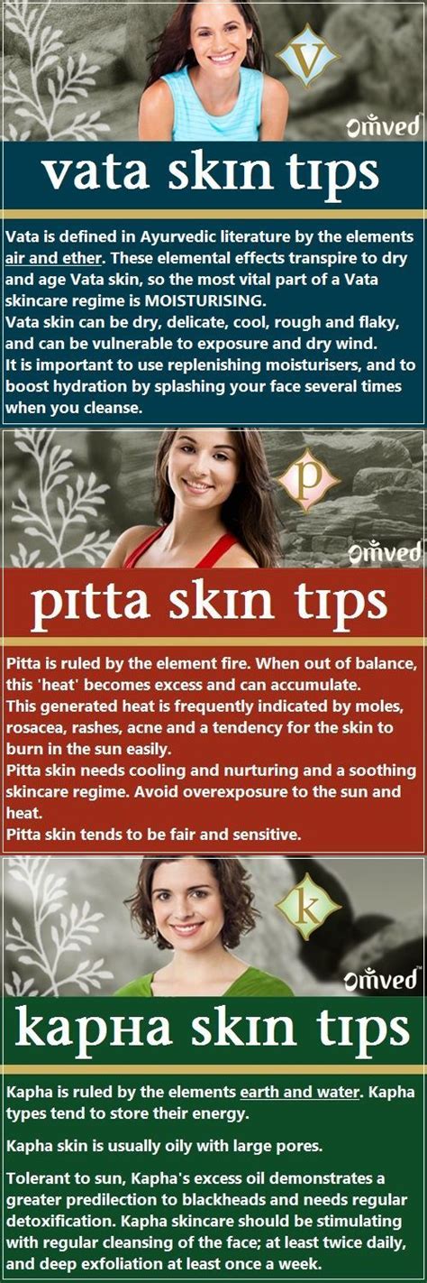 Skin Tips for Vata, Pitta, and Kapha | Omved | Ayurvedic healing, Ayurveda life, Ayurveda