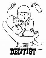 Dentist Coloring Page Printable Tooth Cartoon Dental Check Up Daycare  sketch template