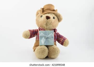 Teddy Bear Blue Gift Box Stock Photo 421898548 | Shutterstock