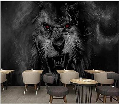 Angry Lion Wallpaper Black And White