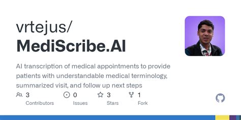 GitHub - vrtejus/MediScribe.AI: AI transcription of medical ...