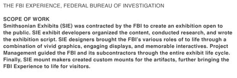 The FBI Experience - Smithsonian Exhibits