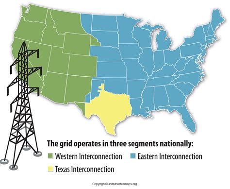 US Power Grid Map | Power Grid Map of US Printable