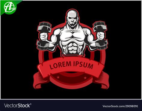 Gym red logo Royalty Free Vector Image - VectorStock