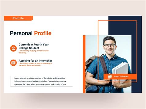 One Page Profile Template