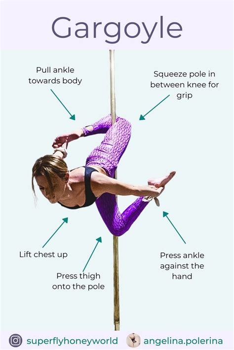 Pole Trick Tutorial: Gargoyle | Pole tricks, Pole fitness, Pole moves