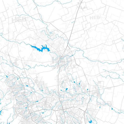 Rich detailed vector map of Georgetown, Texas, USA - HEBSTREITS Sketches | Map vector ...