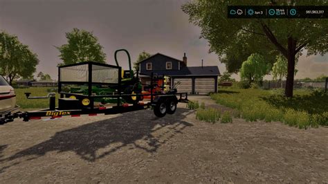 Big Tex 24ft Lawn Care Trailer v1.0 FS22 Mod | Farming Simulator 22 Mod