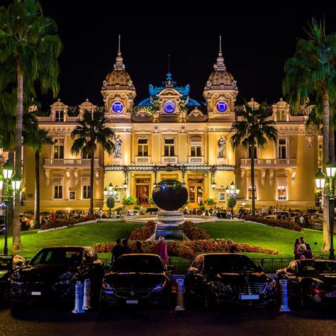 The Grand Casino Monte - Carlo at Night. Monaco Stock Photo - Image of architecture, luxury ...