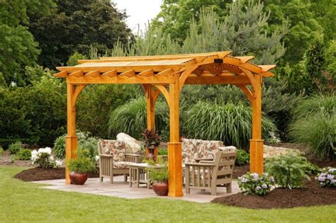 What about a fancy custom garden pergola for a wedding arbor? From the end it's an arbor - just ...