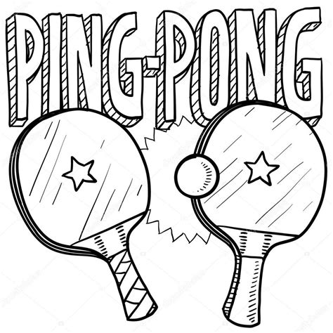 Ping pong sketch — Stock Vector | Ping pong, Table tennis, Stock icon