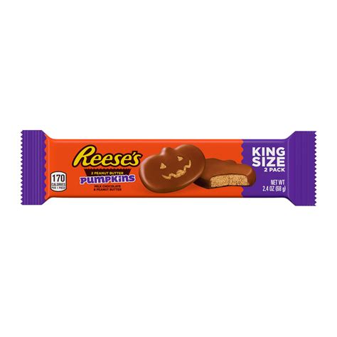 Reeses's, Halloween Milk Chocolate and Peanut Butter Pumpkin King Size ...