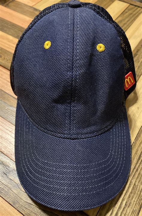 McDonalds Crew Work Uniform Snapback Hat Cap Navy Wit… - Gem