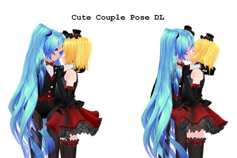 Anime Couple Poses With Hair