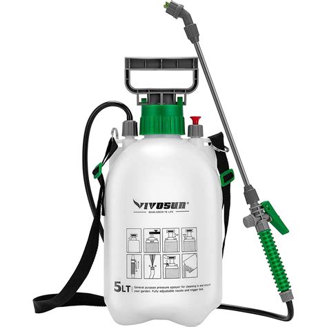 VIVOSUN 1 Gallon Lawn and Garden Pump Pressure Sprayer with 3 Water ...