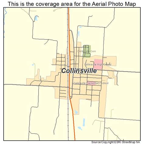 Aerial Photography Map of Collinsville, TX Texas