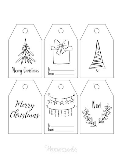 400 Free Printable Christmas Tags for your Holiday Gifts