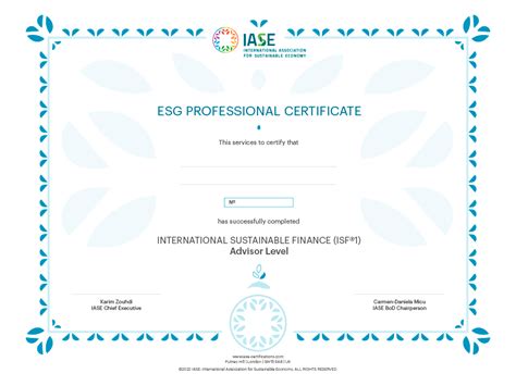 ISF I - Advisor Level - IASE Certifications