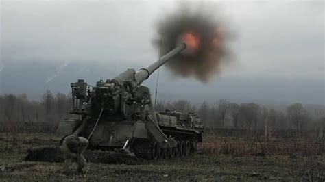 Monstrous Russian Artillery Action During Heavy Live Fire: 2S7 Pion ...