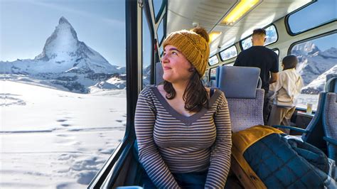 WINTER TRAIN RIDE Through The Swiss Alps At 3,000 Metres! - YouTube