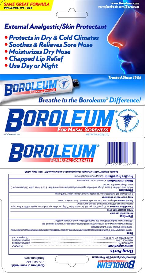 BOROLEUM- camphor, menthol, white petrolatum ointment