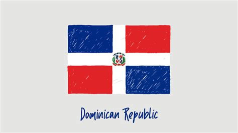 Dominican Republic Flag Marker or Pencil Sketch Illustration Vector 9519631 Vector Art at Vecteezy