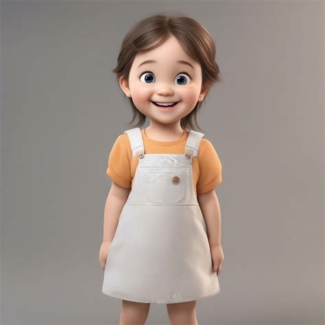 Premium AI Image | Cute happy smiling child cartoon isolated generated by AI