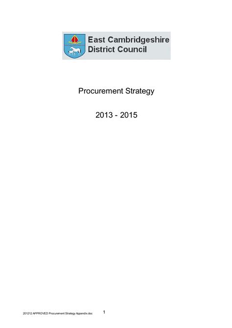 Procurement Strategy Plan - 9+ Examples, Format, Pdf