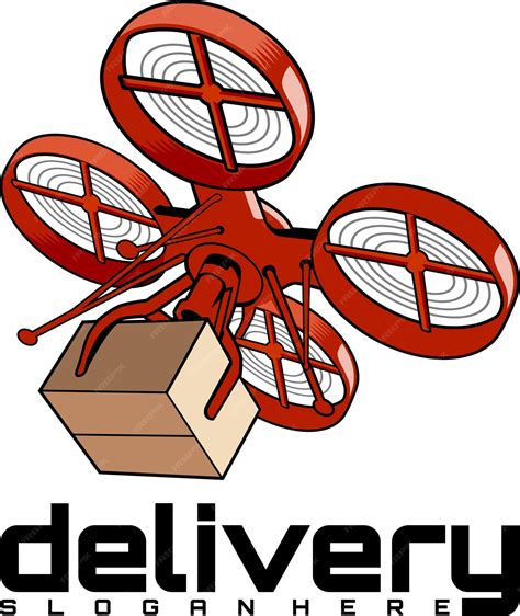 Premium Vector | Drone delivery service illustration logo vector