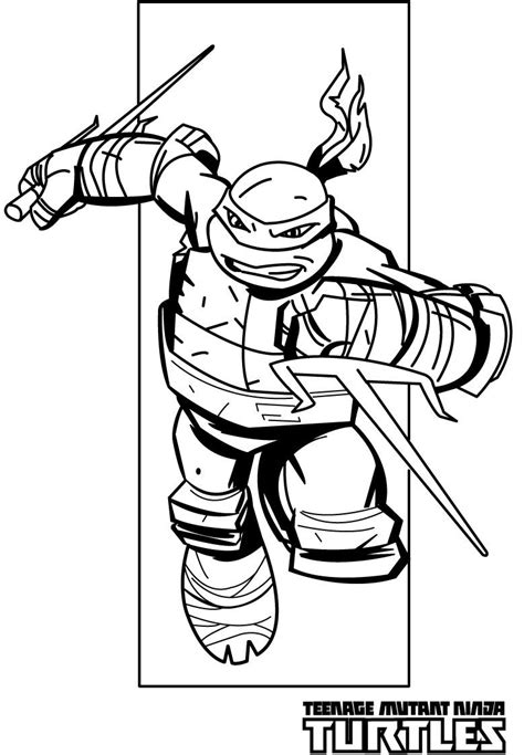 Teenage Mutant Ninja Turtle Coloring Page | Ninja turtle coloring pages, Turtle coloring pages ...