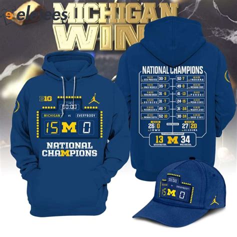 Michigan VS EVERYBODY 15-0 2024 National Champions 3D Hoodie