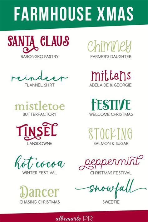 Christmas Farmhouse Sign Fonts | Farmhouse Fonts in 2023 | Sign fonts ...