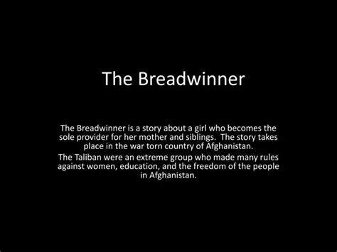 PPT - The Breadwinner PowerPoint Presentation, free download - ID:2812331